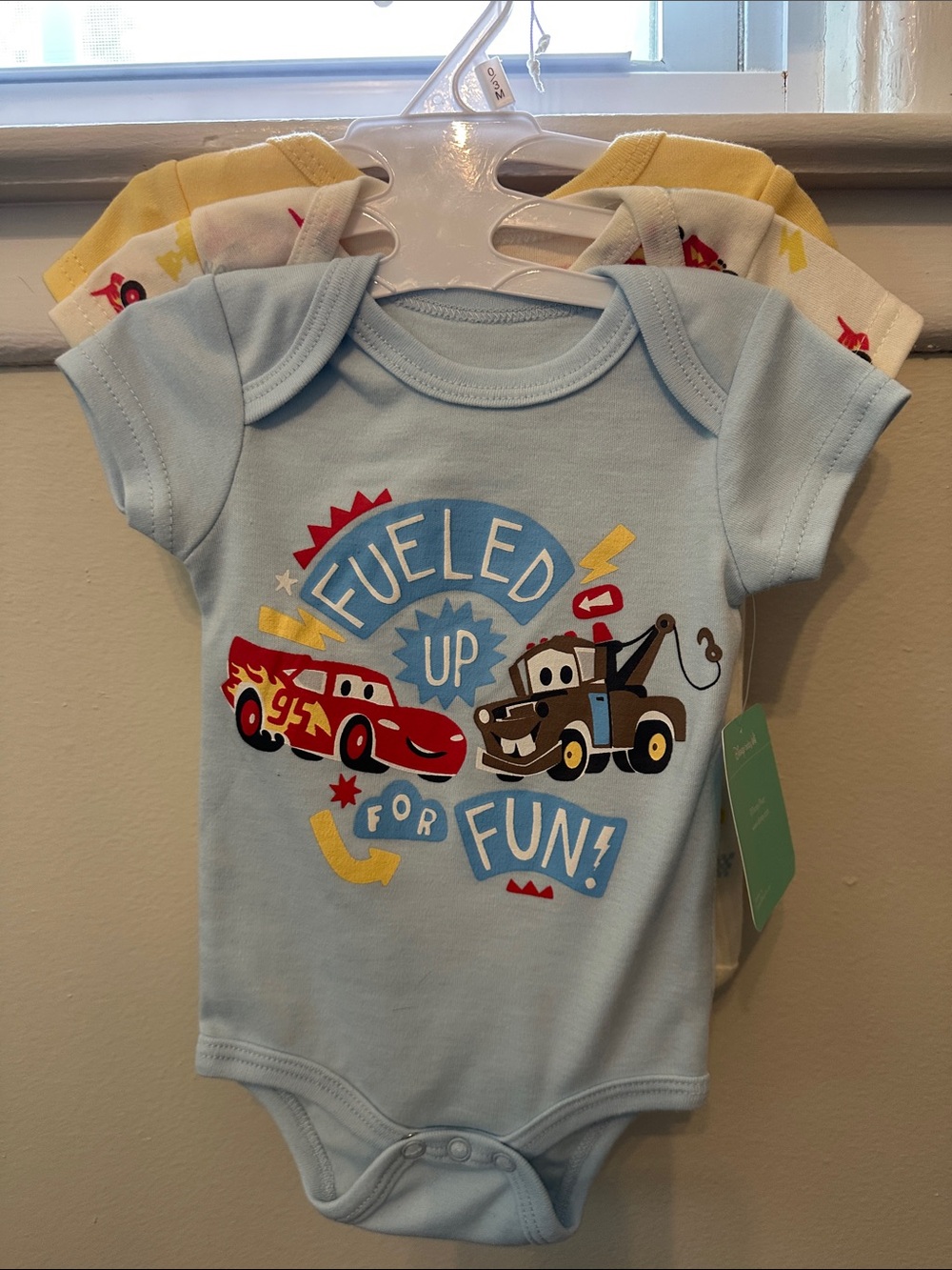 NWT Disney baby Cars Onesies 3pk